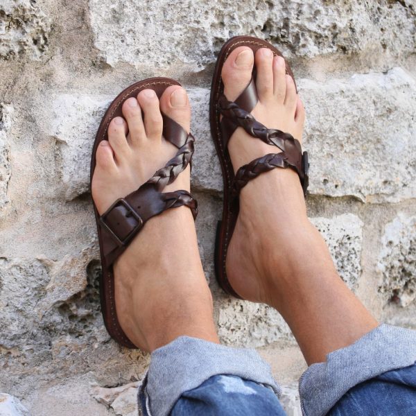 Mens leather sandals Italy