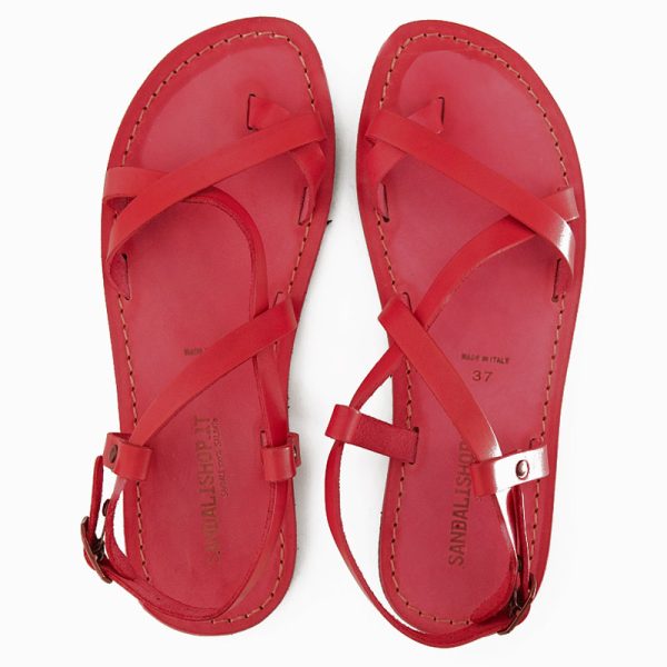 sandali donna rosso