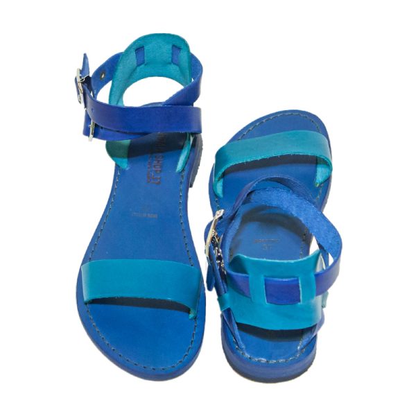 sandali donna gladiatore blu