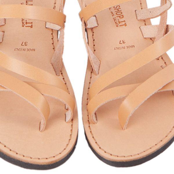 sandali cuoio naturale donna