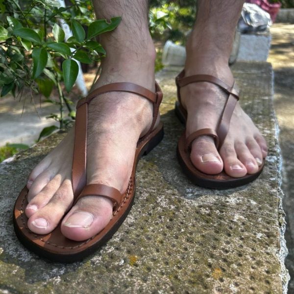 Sandali uomo cuoio