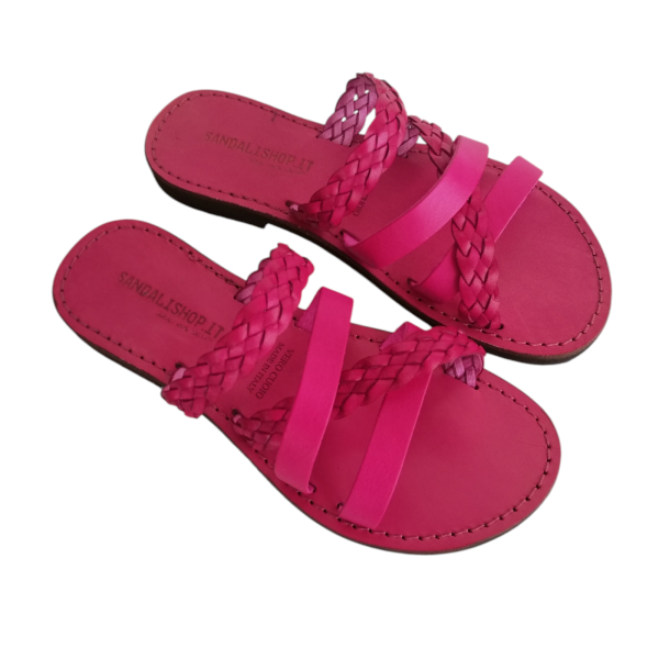 Sandalo Otranto fucsia cuoio