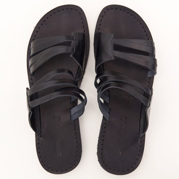 sandalo mykonos nero donna